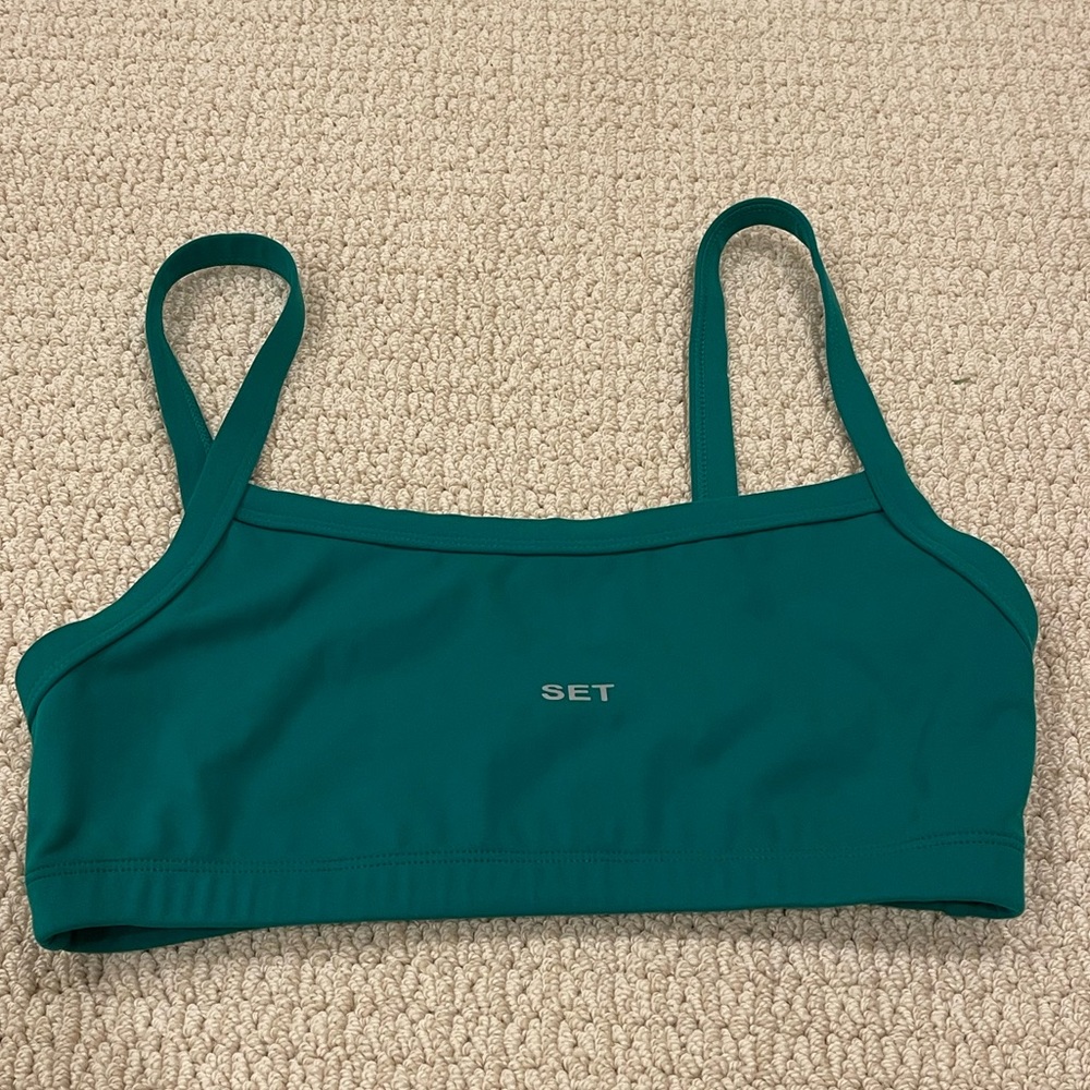 SET Active Sportbody Green Sports Bra and Legging Set